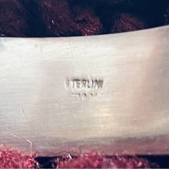 Vintage Engraved Sterling Bangle Bracelet - Picture 6 of 10